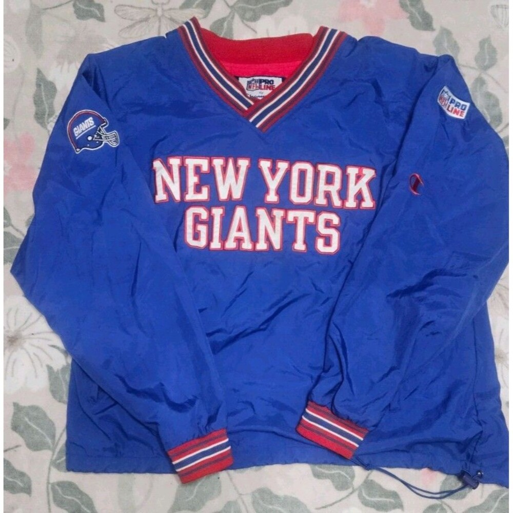 New York Giants NFL Pro Line Champion Pullover Jacket XL Blue